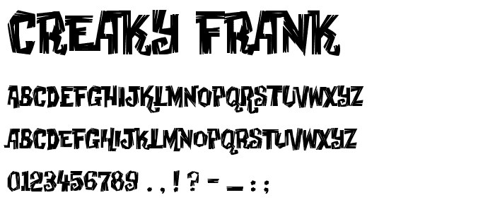 Creaky Frank font
